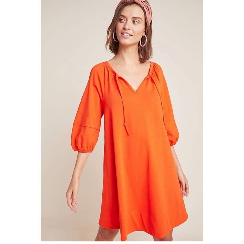 ANTHROPOLOGIE Orange Anais tunic dress size XS